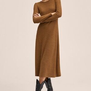 MNG Dress yueling - medium brown